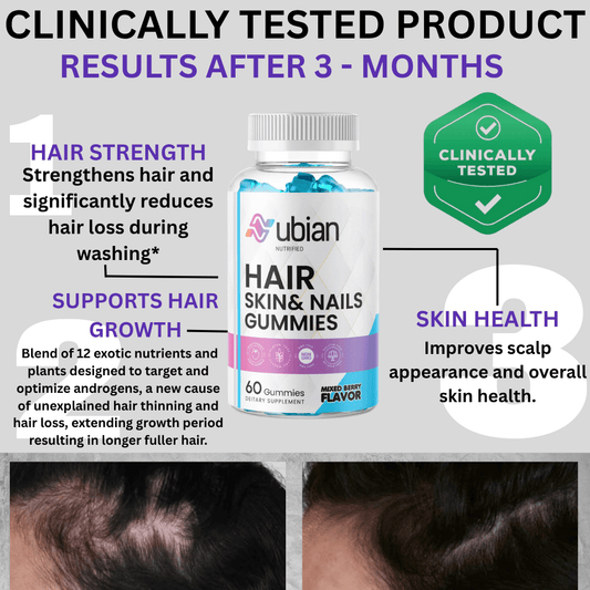 Nubian Nutrified Hair Skin & Nail Gummies With Collagen and Biotin