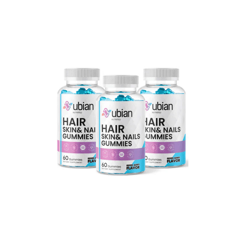 Nubian Nutrified Hair Growth Supplement - Collagen Gummy Beauty Supplement with 12 Unique Nutrients & 60 Capsules for Hair and Nail Care - Nubian Nutrified