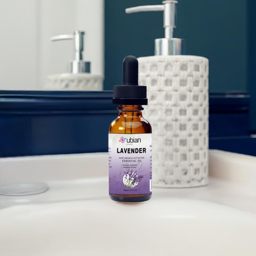 Lavender Aroma Hair Growth Oil 1oz by Nubian Nutrified, Haircare Replenish & Regrow Nourishing Comfort Conditioner Beard Loss Treatment Cleanser Scent - Nubian Nutrified
