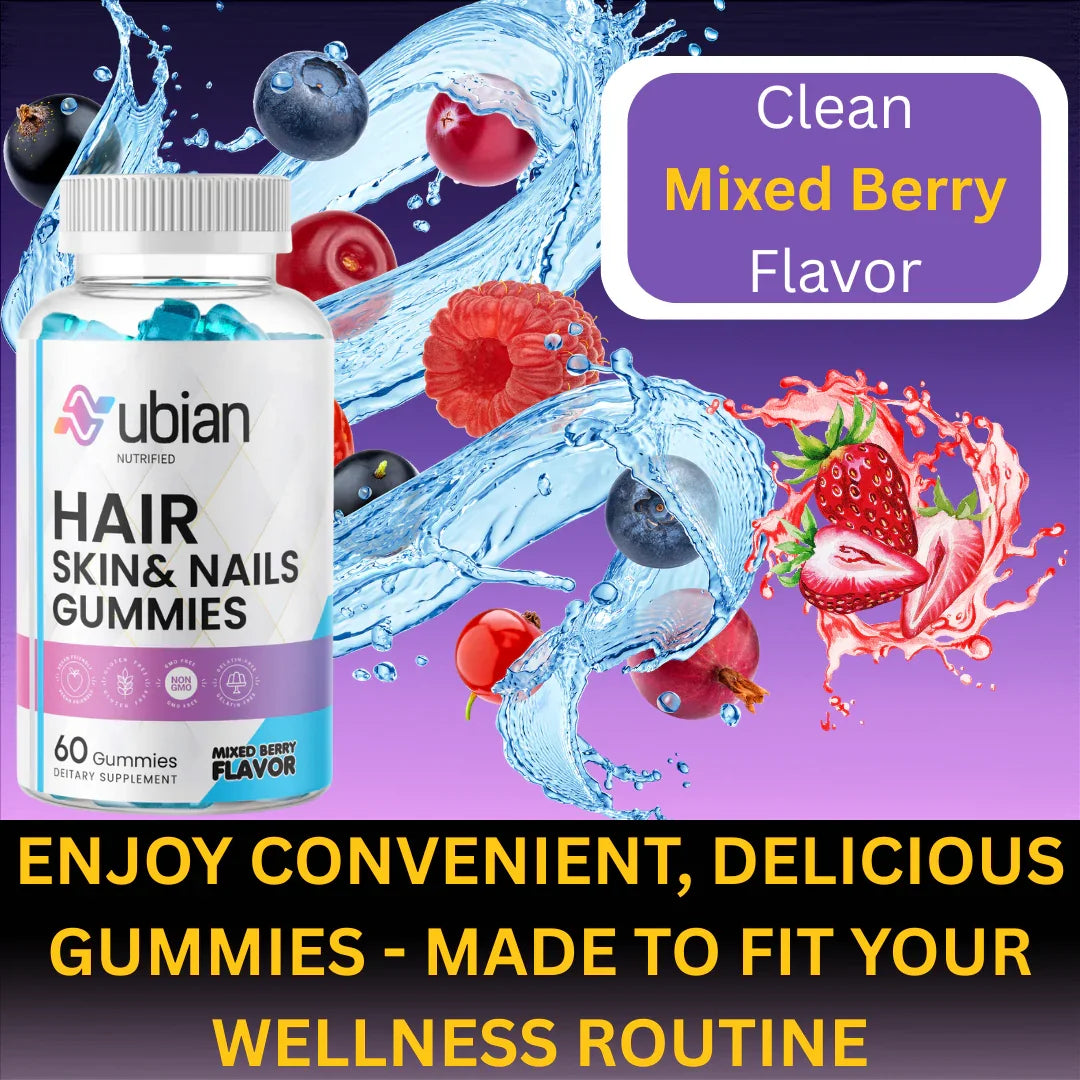 Nubian Nutrified Hair Skin & Nail Gummies With Collagen and Biotin