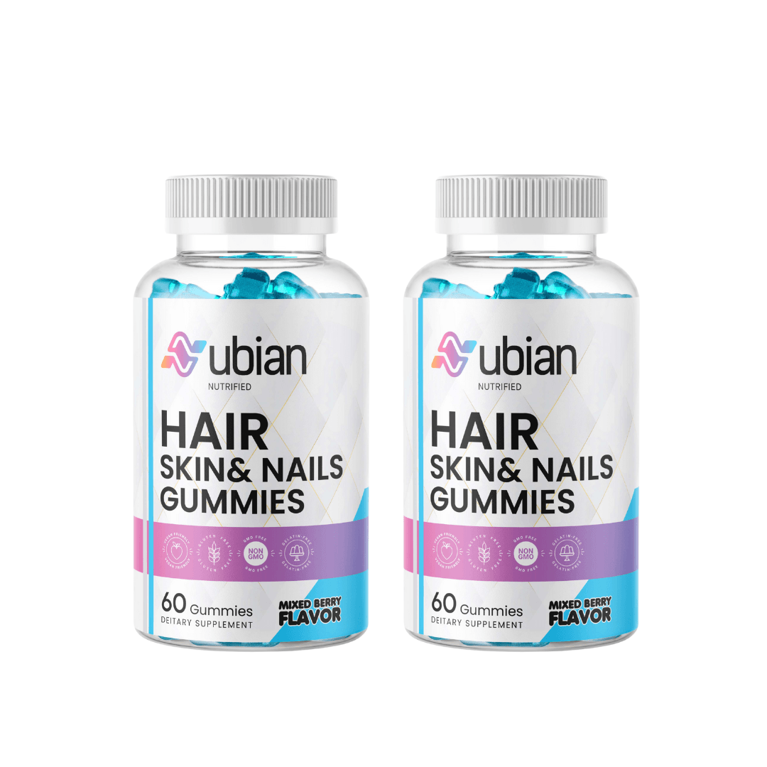 Nubian Nutrified Hair Growth Supplement - Collagen Gummy Beauty Supplement with 12 Unique Nutrients & 60 Capsules for Hair and Nail Care - Nubian Nutrified
