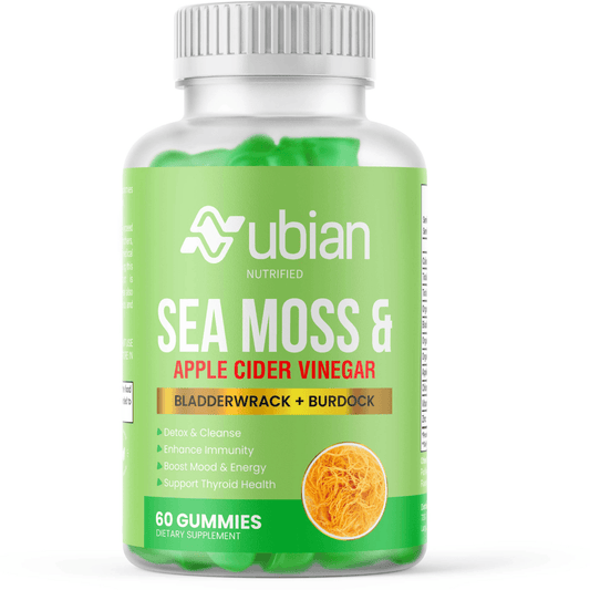 Nubian Nutrified Sea Moss & Apple Cider Vinegar Gummies with Bladderwrack & Burdock