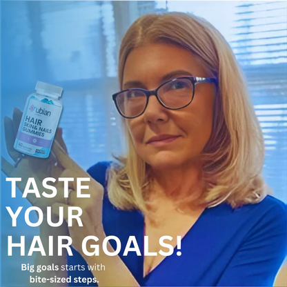 Nubian Nutrified Hair Growth Supplement - Collagen Gummy Beauty Supplement with 12 Unique Nutrients & 60 Capsules for Hair and Nail Care